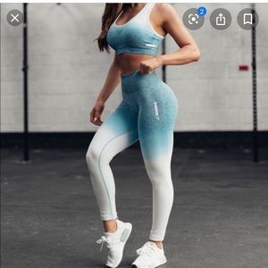 Gymshark Ice Blue Ombré Seamless Leggings